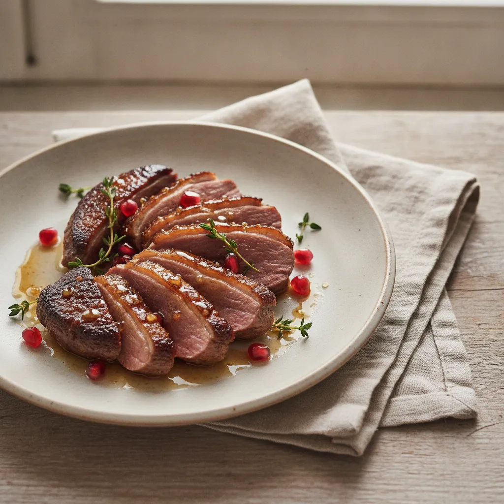 Magret de canard au miel et balsamique