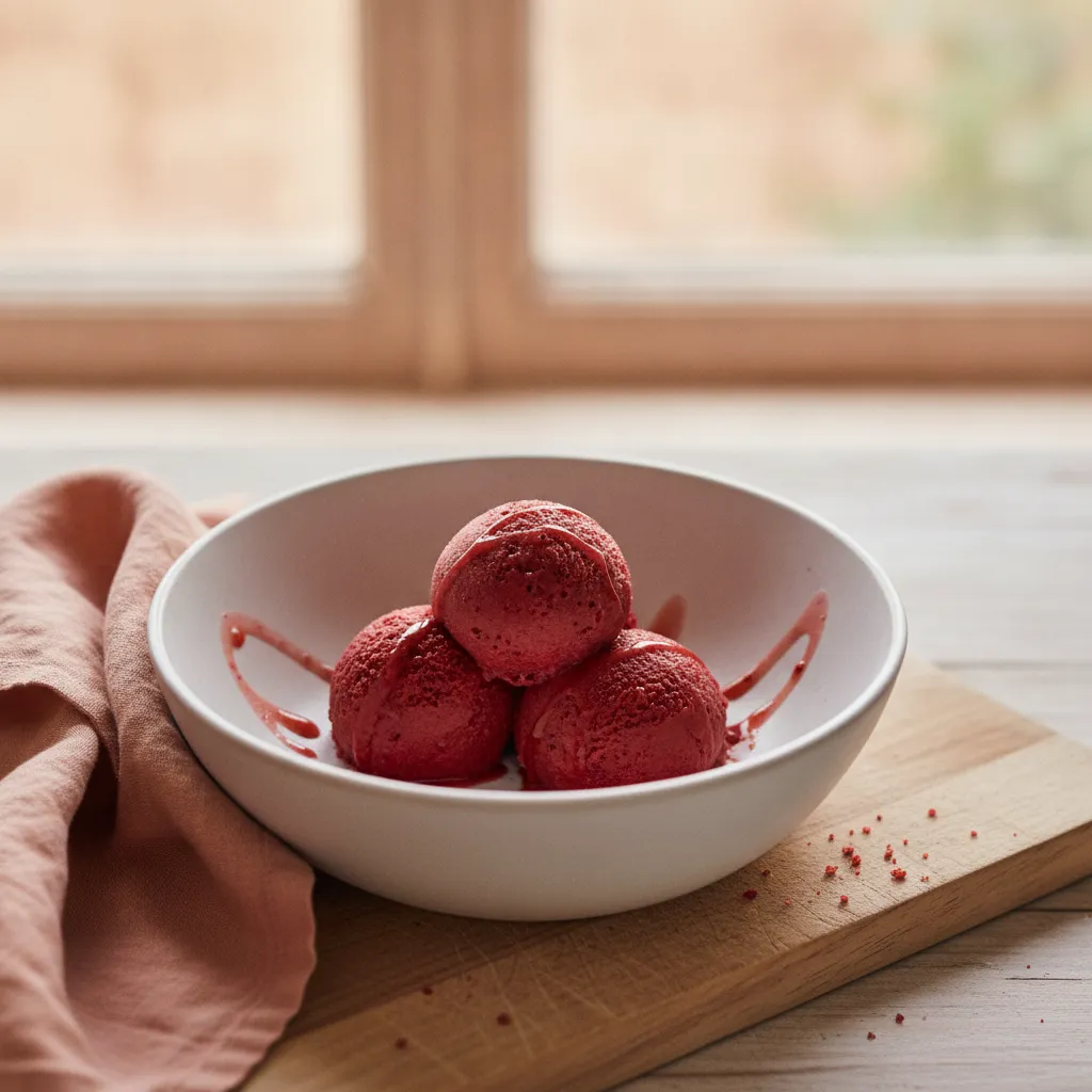 Sorbet à la fraise