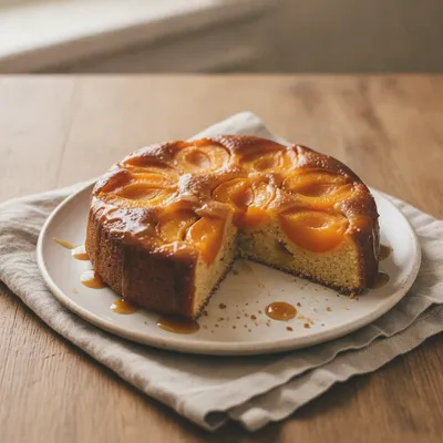 Gâteau renversé aux abricots