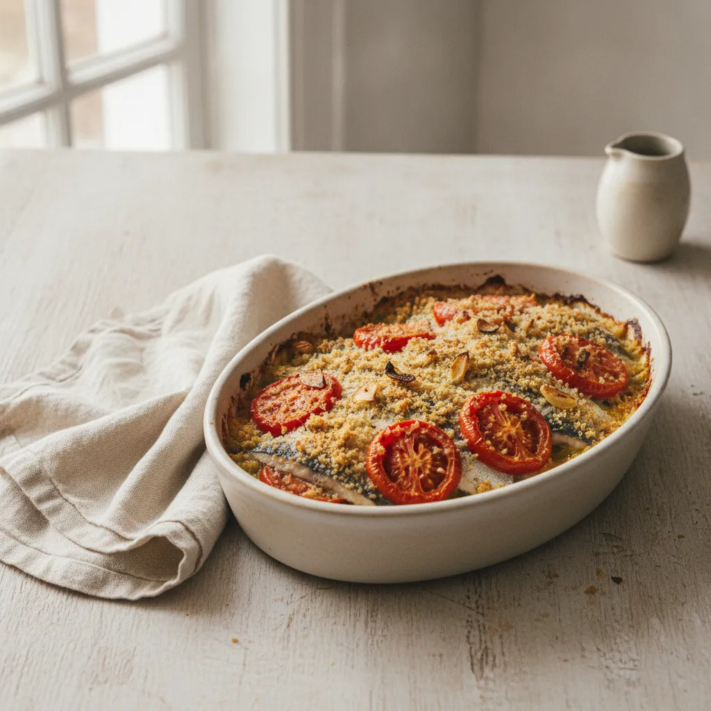 Gratin de sardines à la tomate