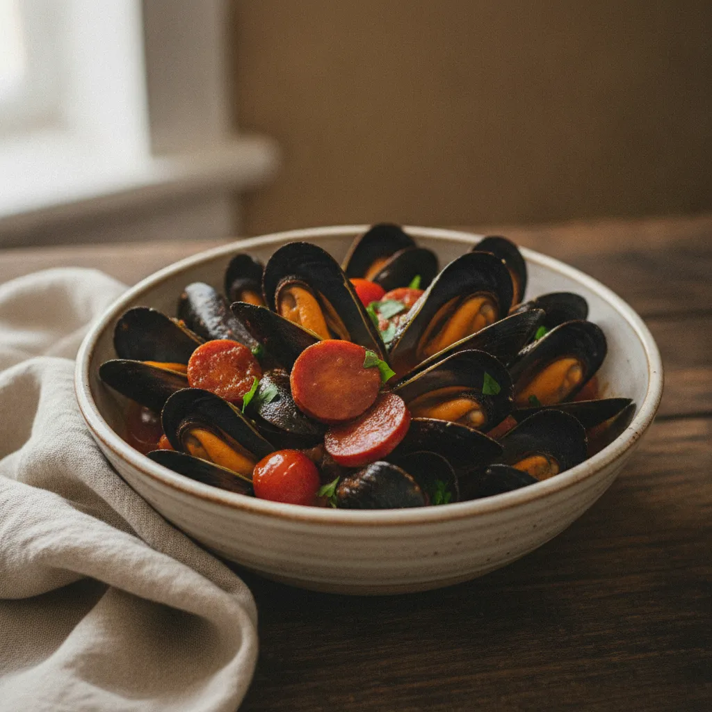 Moules au chorizo