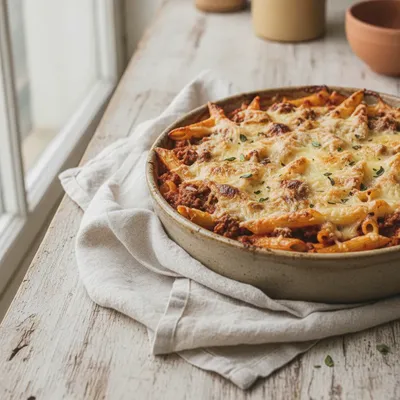 Gratin de pâtes à la bolognaise