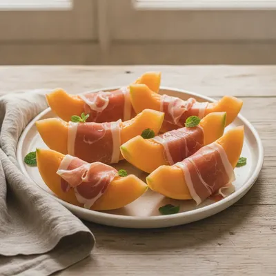 Melon au jambon cru