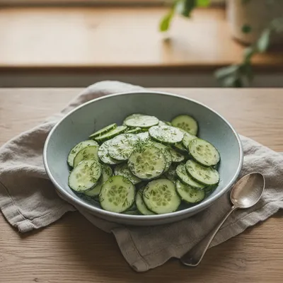 Salade de concombre à la crème et à l'aneth