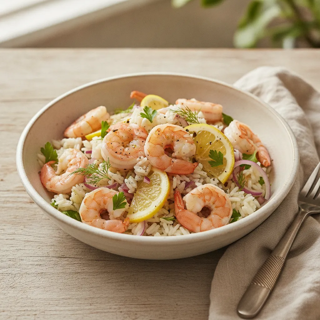 Salade de riz aux crevettes