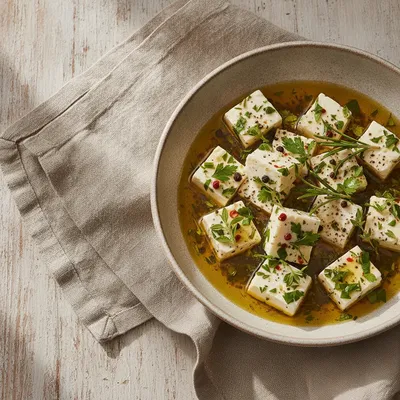 Salade de feta marinée aux herbes