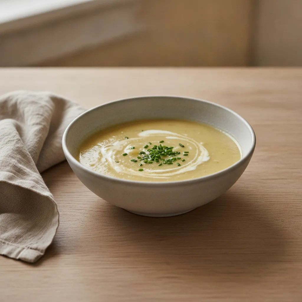 Velouté de poireaux et pommes de terre