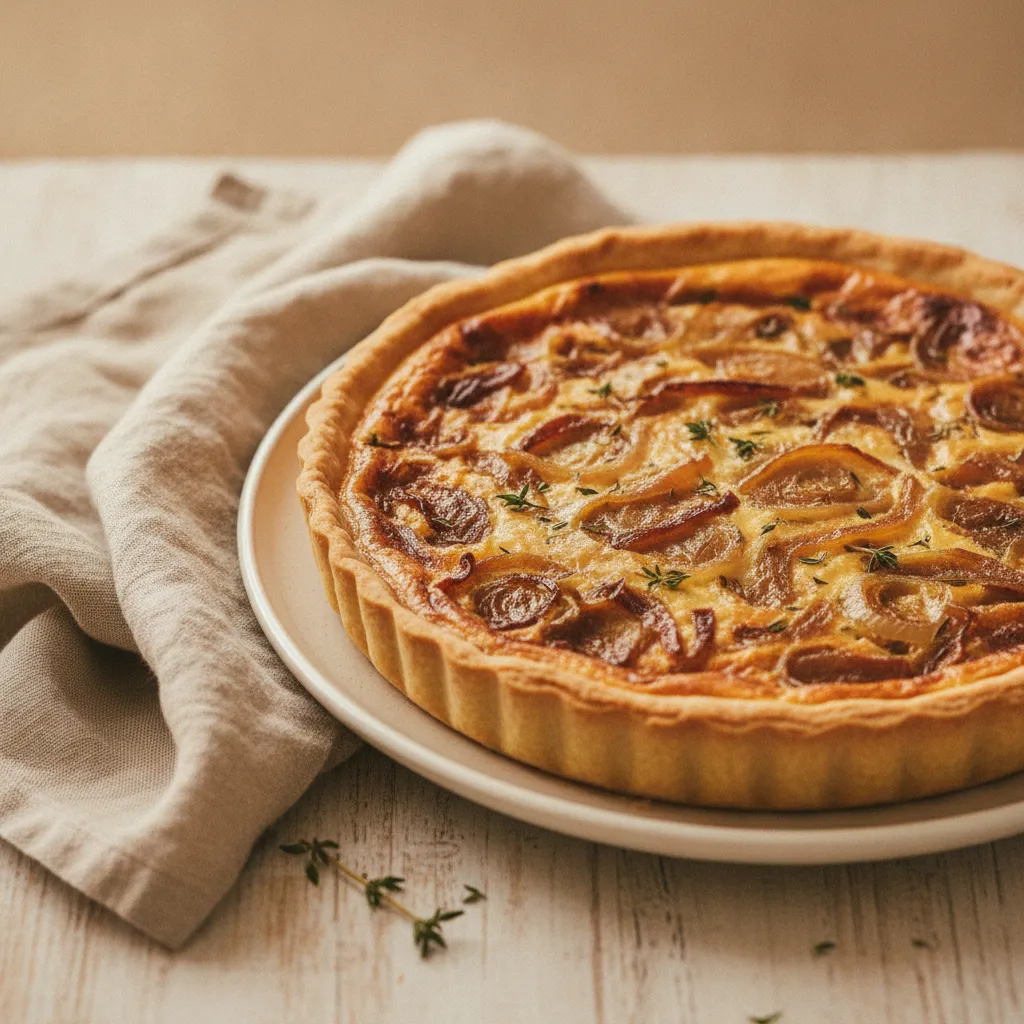 Quiche aux oignons caramélisés
