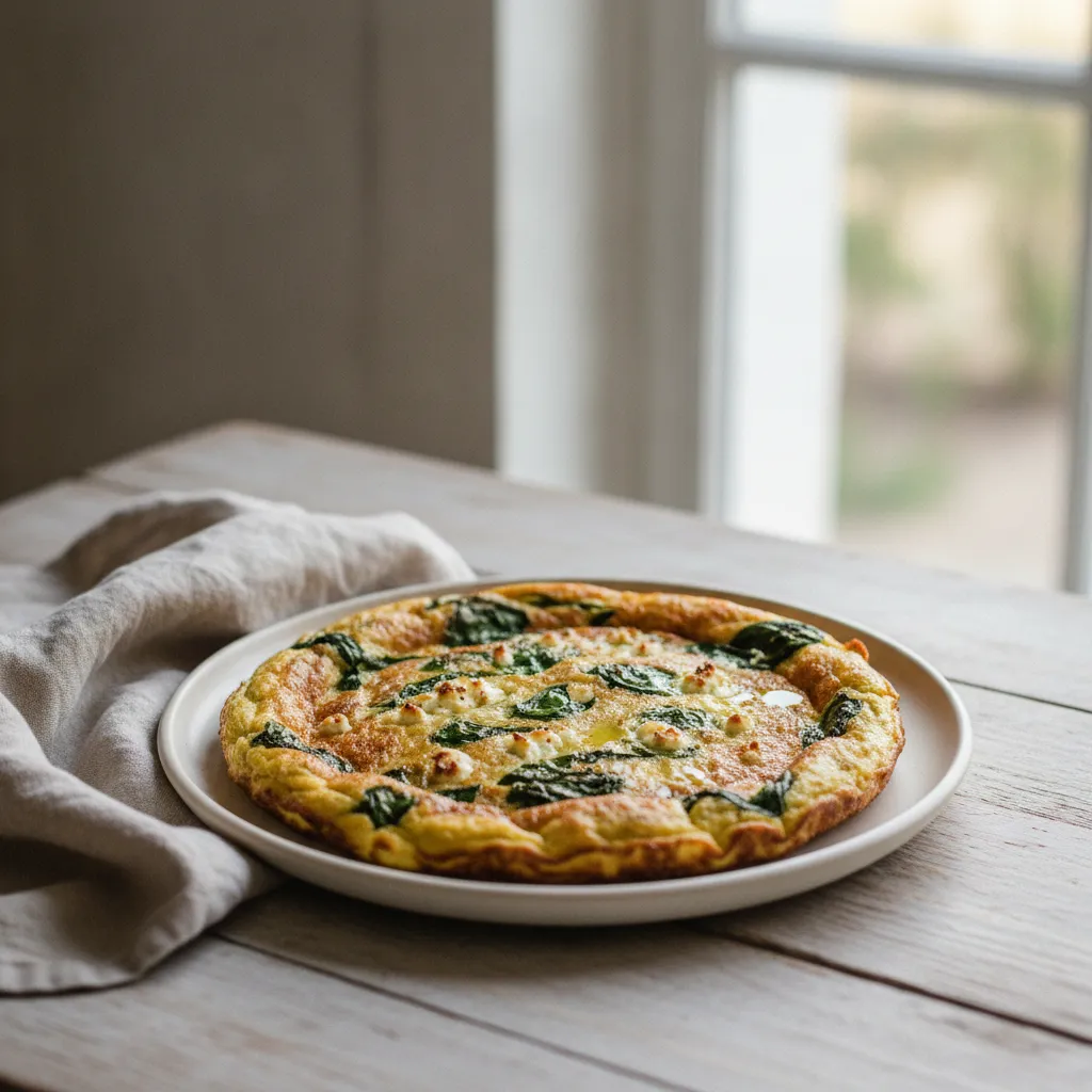 Frittata aux épinards et feta