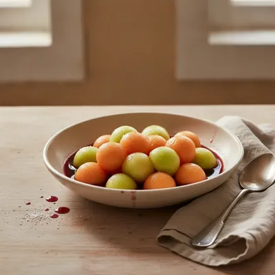 Perles de melon au porto