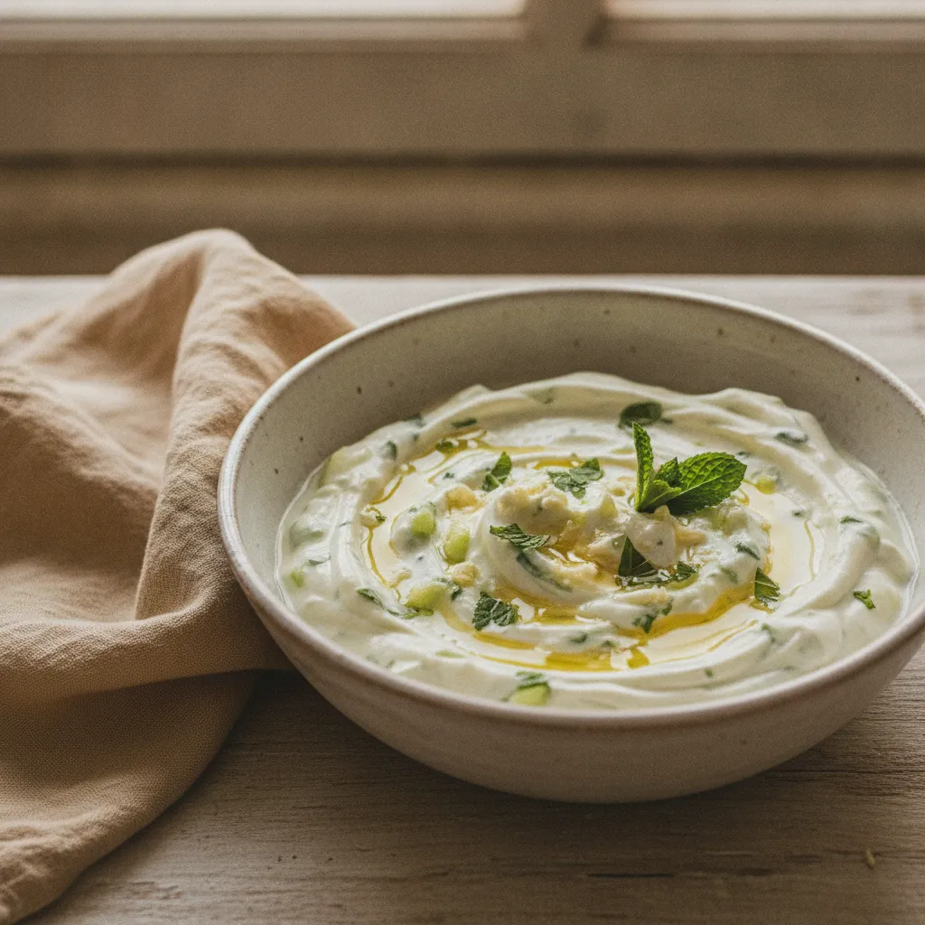 Tzatziki maison au concombre et yaourt grec