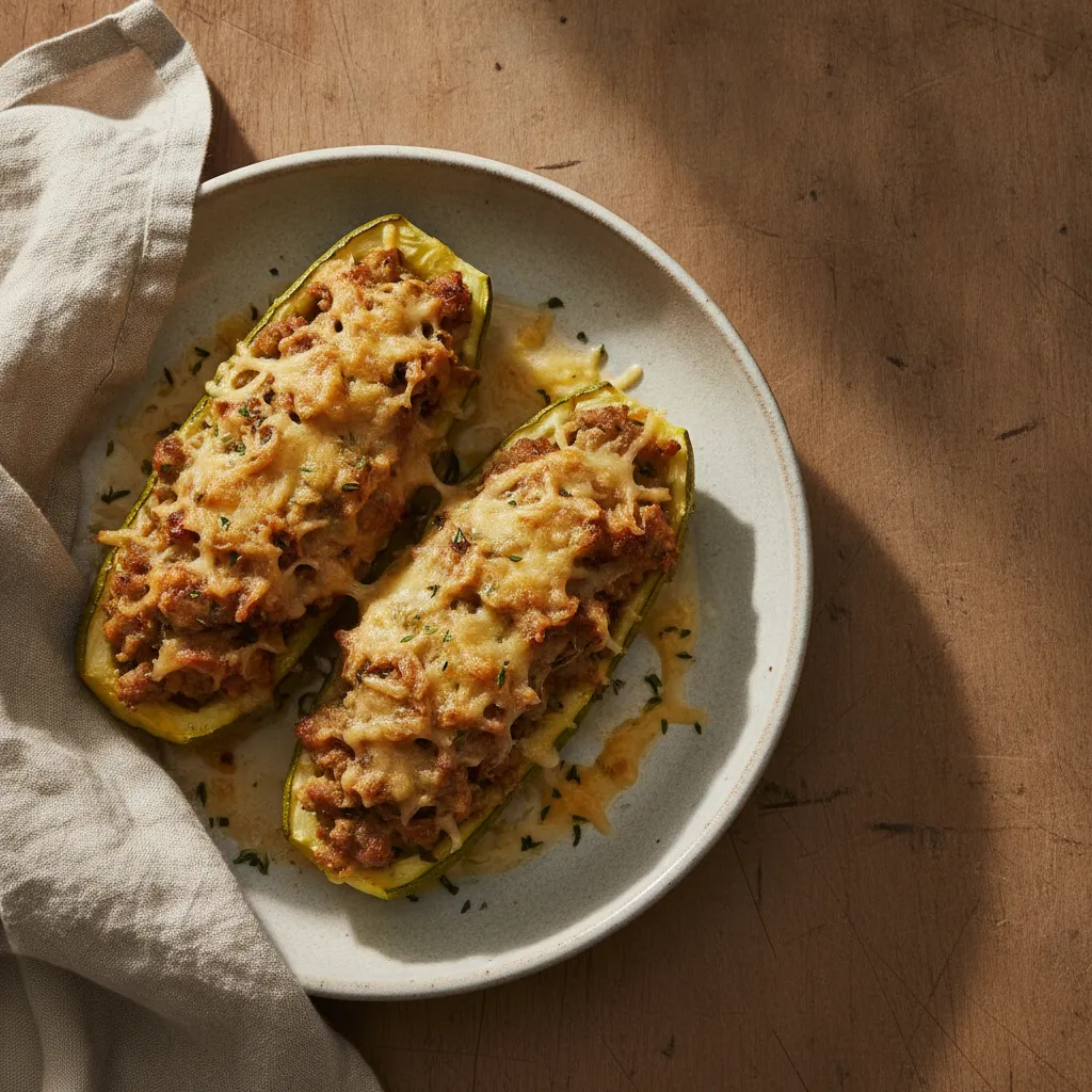 Courgettes farcies à la viande