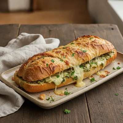 Pain à l'ail gratiné