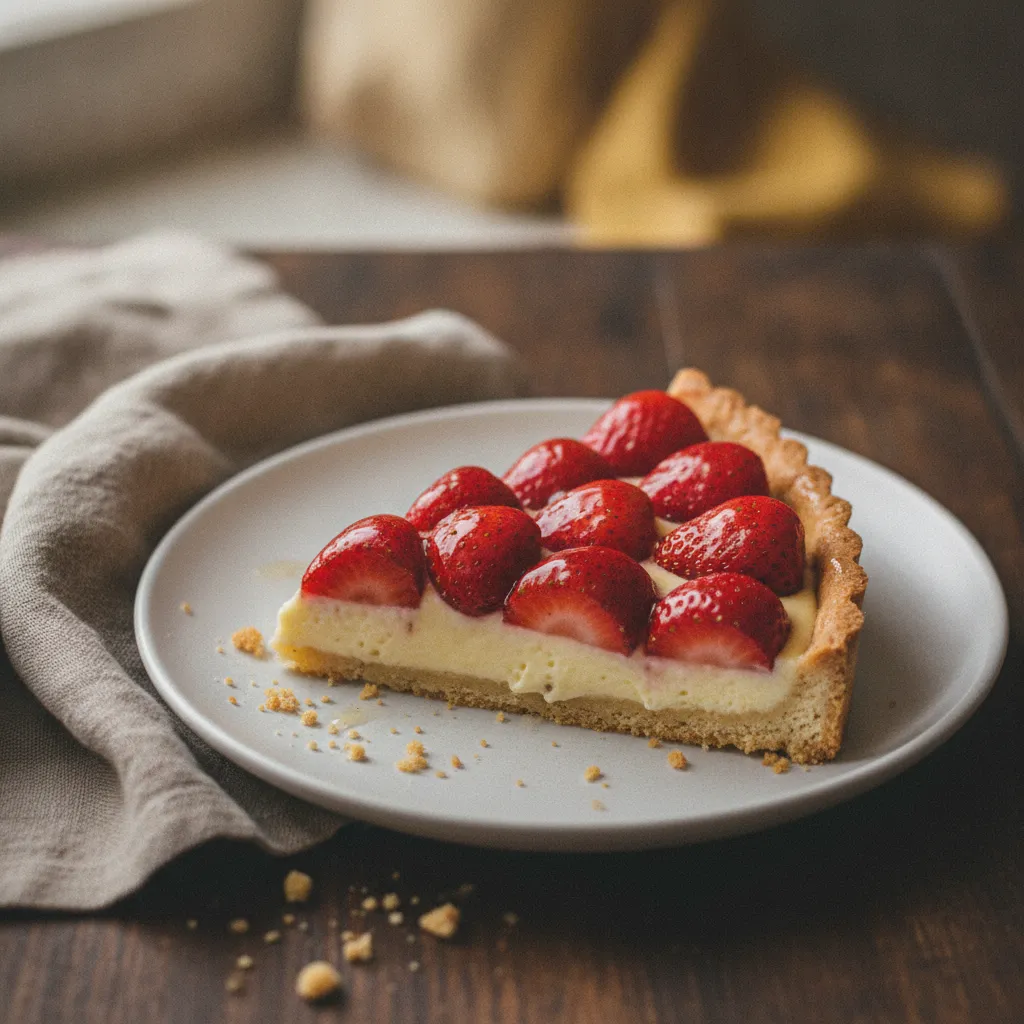 Tarte aux fraises sur pâte sablée