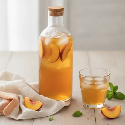 Thé glacé à la pêche