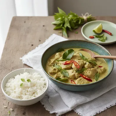 poulet au curry vert