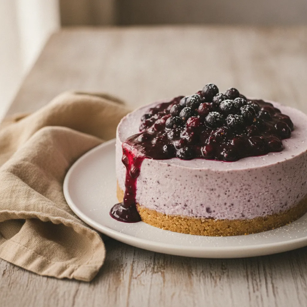 Cheesecake au cassis
