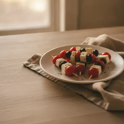 Brochettes de tomates cerises et féta