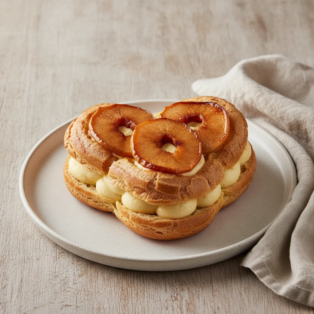 Cœur de choux à la vanille et pommes caramélisées