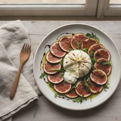 Carpaccio de figues et burrata