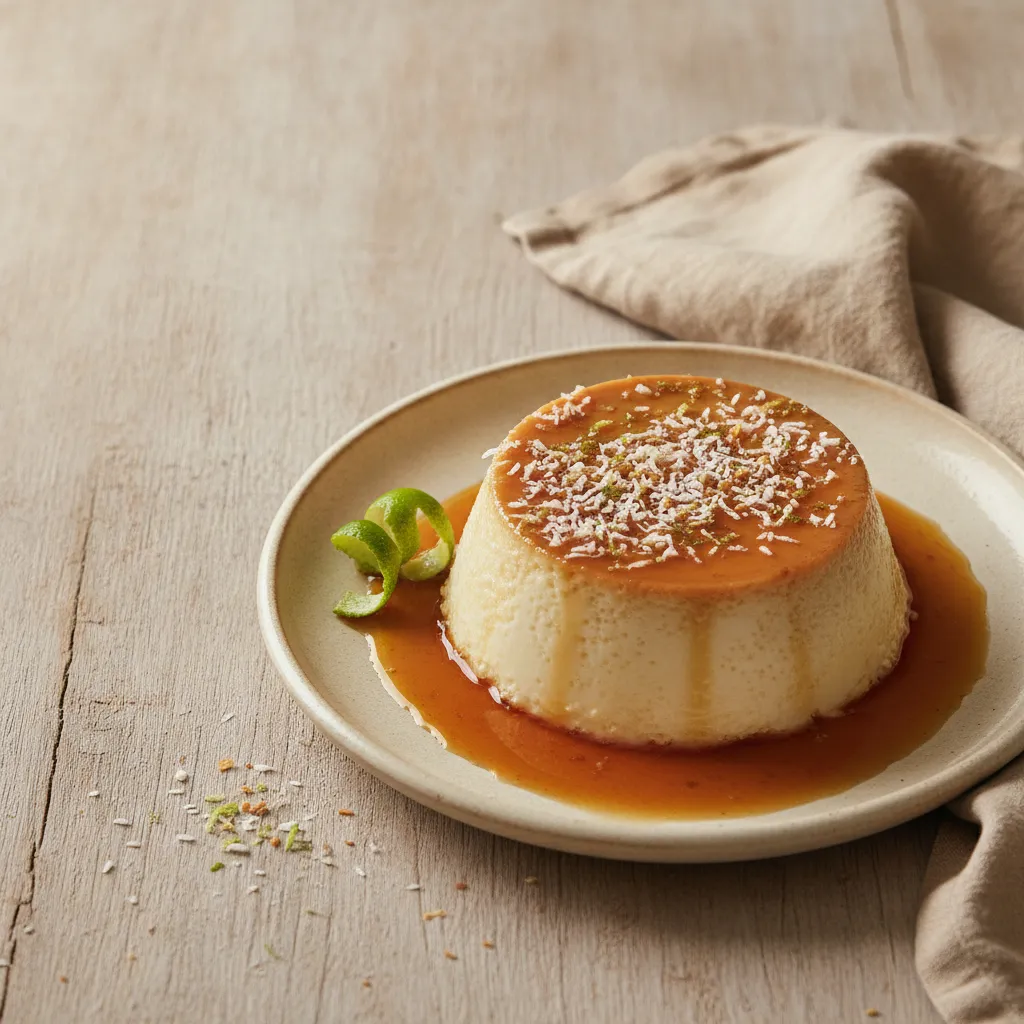 Flan cubain à la noix de coco et lait concentré