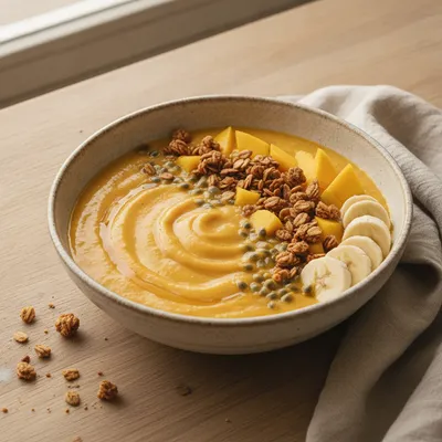Smoothie bowl mangue-passion et granola